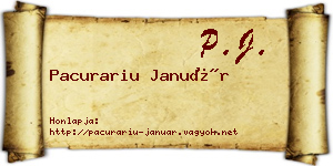 Pacurariu Január névjegykártya